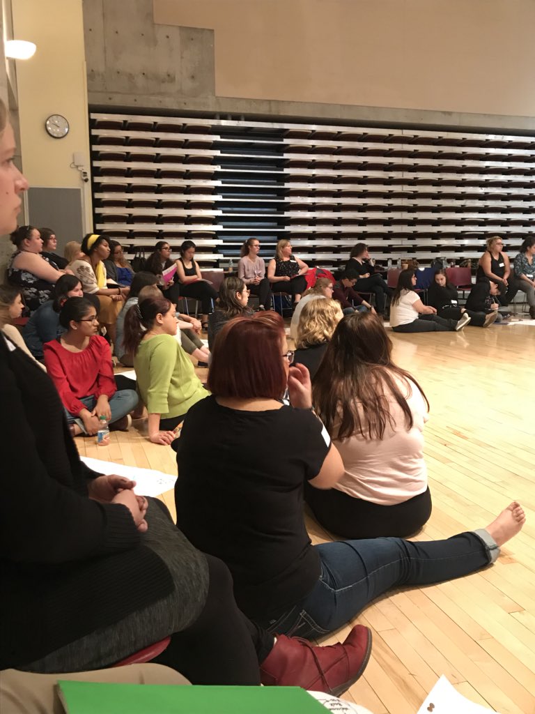 alyframpton's tweet photo. Setting our gives and gets to kick of our day in a safe and inclusive space. #W2AYE https://t.co/ALkLRP9Sm7
