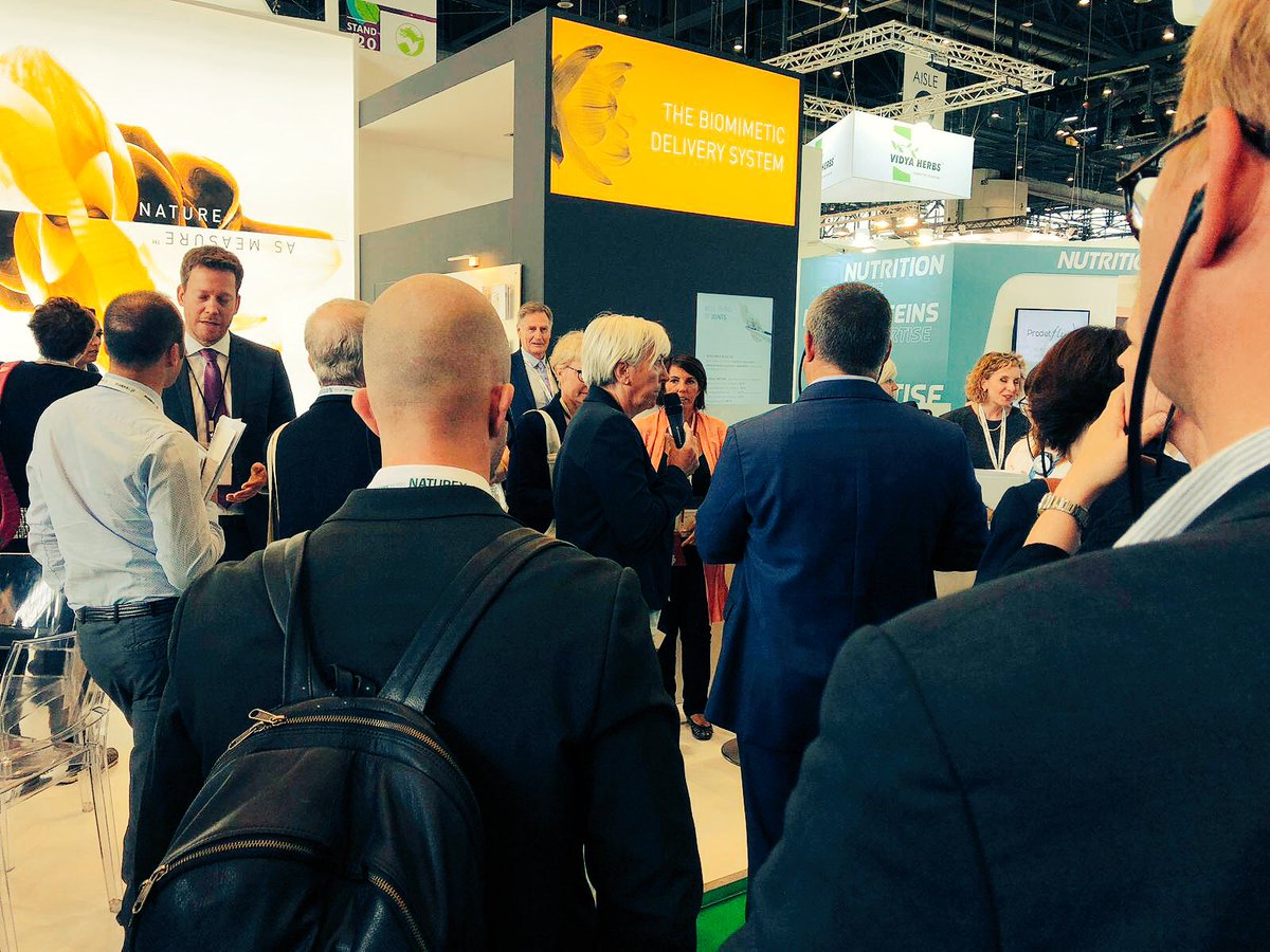 IndenaSpA's tweet photo. Our Antonella Riva gives a speech for the Innoation Tour on Digestive Health in a very crowded booth! #Vitafoods2018 #VFE18 #digestivehealth #prodigest #indena https://t.co/vNXt8RkRxs