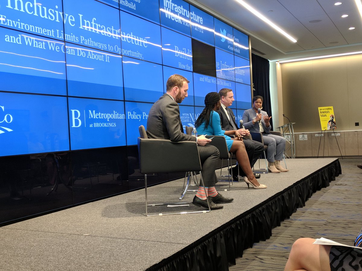 angelasiefer's tweet photo. At the @BrookingsMetro" event on inclusive infrastructure. We cannot afford an urban rural divide" - @shauenv #InfrastructureWeek2018 https://t.co/YHQXfLzsSg