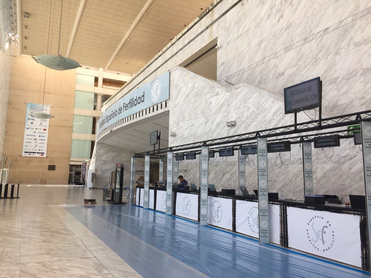 Sefertilidad's tweet photo. #SEF2018 #Madrid. #everythingisready @ReprodMed @ESHRE best regards from Spain dear colleagues. https://t.co/ZWo1gnoyIO