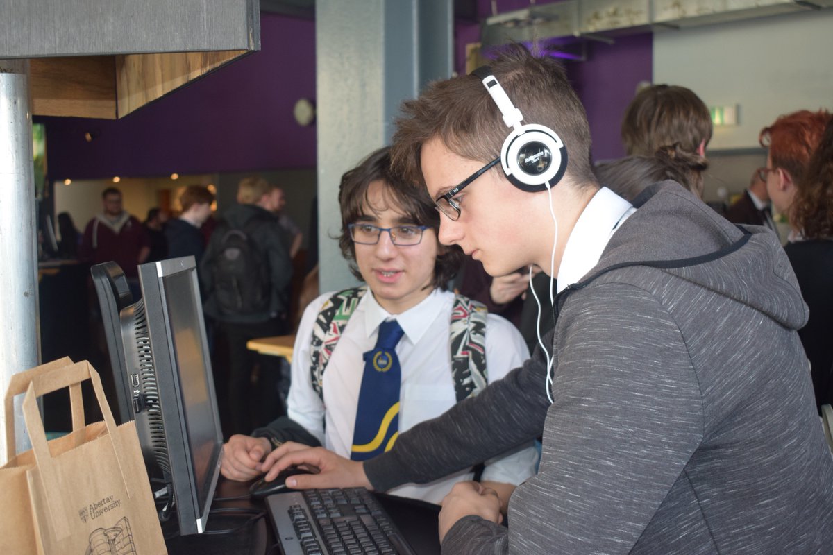 AbertayUni's tweet photo. Fantastic to welcome pupils from @morganacademy1, @PerthHighSchool, @WebstersHigh and @LochgellyHS to #ADGS2018 https://t.co/kVGrJCFRQd