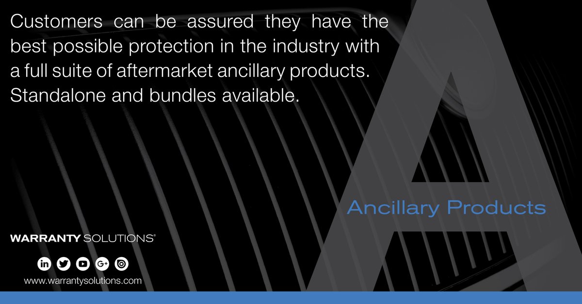 WS_Amynta's tweet photo. Customers can be assured they have the best possible protection in the industry with a full suite of aftermarket ancillary products. Standalone and bundles available. Learn more at https://t.co/abNBStNED8. https://t.co/S8gWoTinjf
