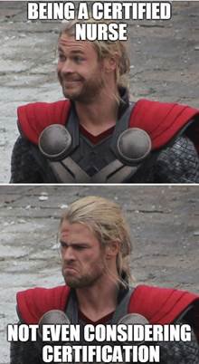 imchrisdonaghey's tweet photo. Be like Thor, or do it for Thor: it's all good! #GetCertified #PedsNursing #nursing #NursesWhoTweet #CPN #CPHON #ClinicalNurseSpecialist #nurse @ONCC @AssocPHON https://t.co/0uipdy2Hf4