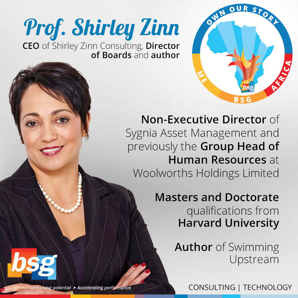 bsgafrica's tweet photo. We have the honour of hosting a number of inspiring speakers which we will reveal over the next week. The first is Prof @ShirleyZinnza, tenacious corporate professional &amp; author, sharing her learning on owning your story, the growth mindset &amp; personal empowerment. #bsgimbizo2018 https://t.co/uZxPXd1qDq