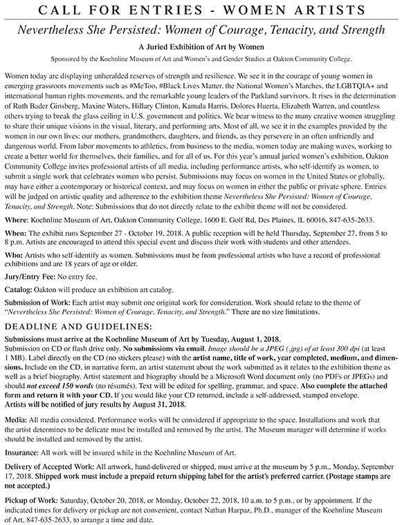 Women artists, Call for entries!