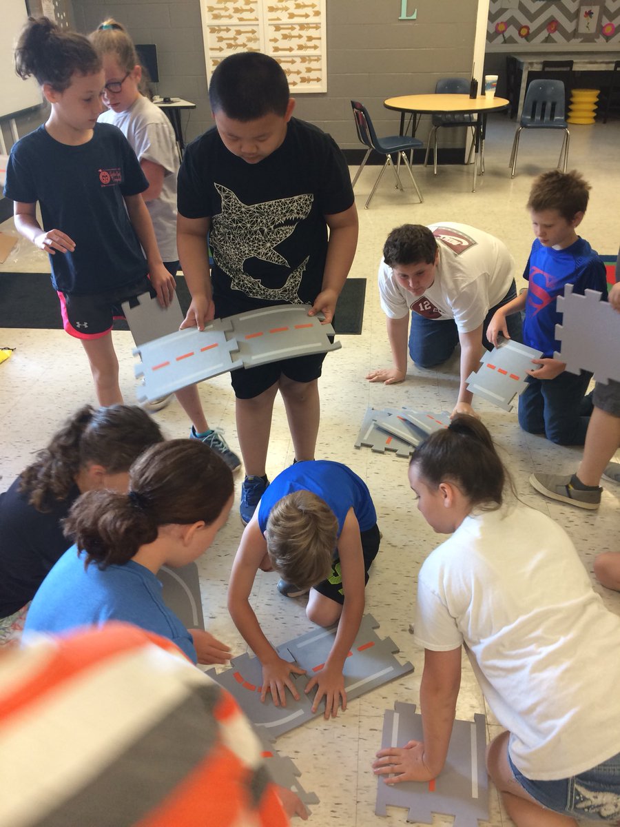Bell3rdgrade's tweet photo. Road building challenge winners! Thanks, #TDOT and Ms. Diana for an awesome safety presentation! #pvessuccess  @PVES_Panthers https://t.co/tuJfVOhNbF
