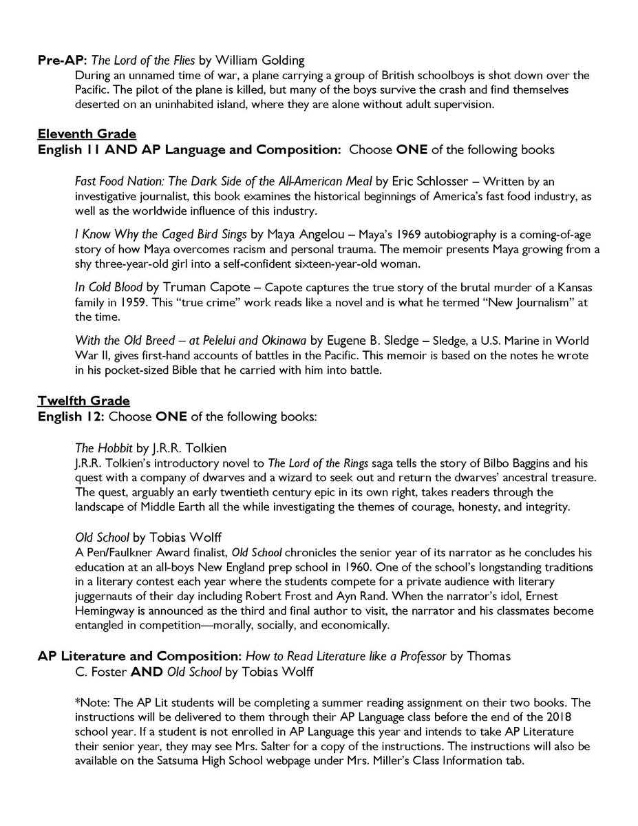 SatsumaHS's tweet photo. The summer reading list can be found here: https://t.co/i3tNen4Xpw https://t.co/cQauGKFQ7Z