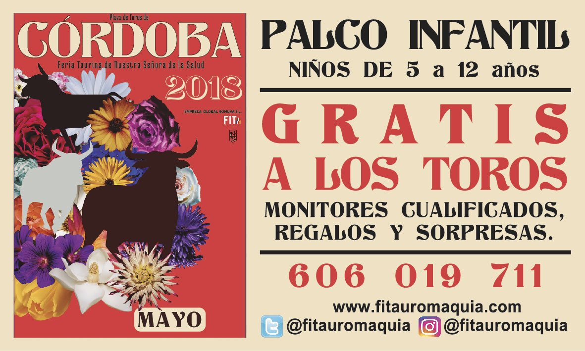 CÓRDOBA. ¿Conoces las promociones para esta feria? ⬇️aquí las tienes!! No hay excusas!! Compra tu abono también por teléfono o a traves de nuestra web fitauromaquia.com