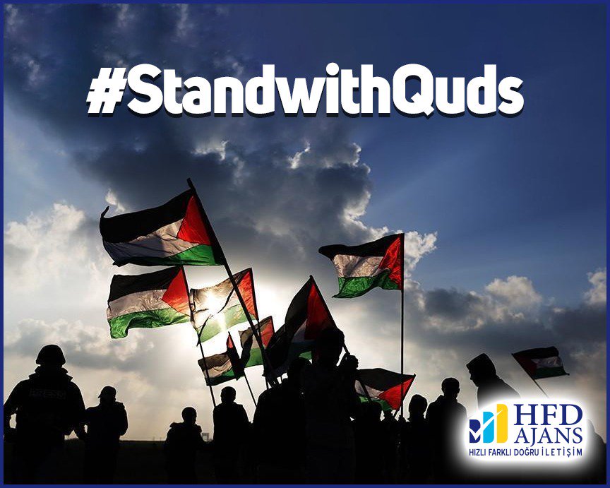 HfdAjans's tweet photo. HFD Ajans olarak Kudüs’ün ve mazlum coğrafyaların yanındayız!
We #StandWithQuds 
#KalbimizFilistinde
#KudüsİçinAyaktayız https://t.co/aLzHXwmrgV