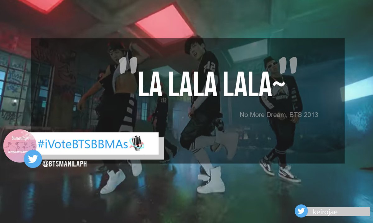 btsmanilaph's tweet photo. No More Dream's La LaLa Lala remains superior among all the lalas in BTS songs! @BTS_twt #iVoteBTSBBMAs https://t.co/0B4Hgo74IS