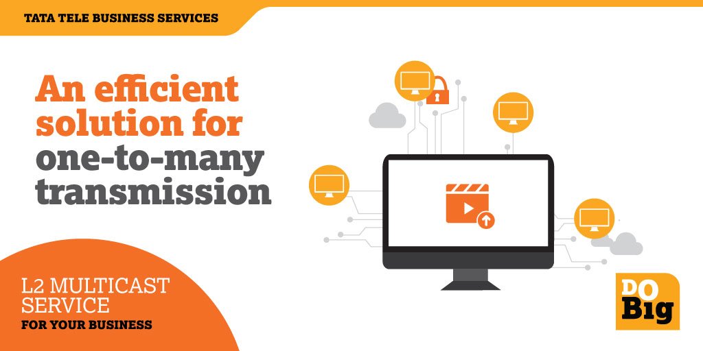 TataTeleBiz's tweet photo. Discover how your #business can harness the power of L2 Multicast for #video #content transmission from one source to multiple group of destinations. #L2MC https://t.co/JiwlBwlYAa https://t.co/RUaRdvFkx8