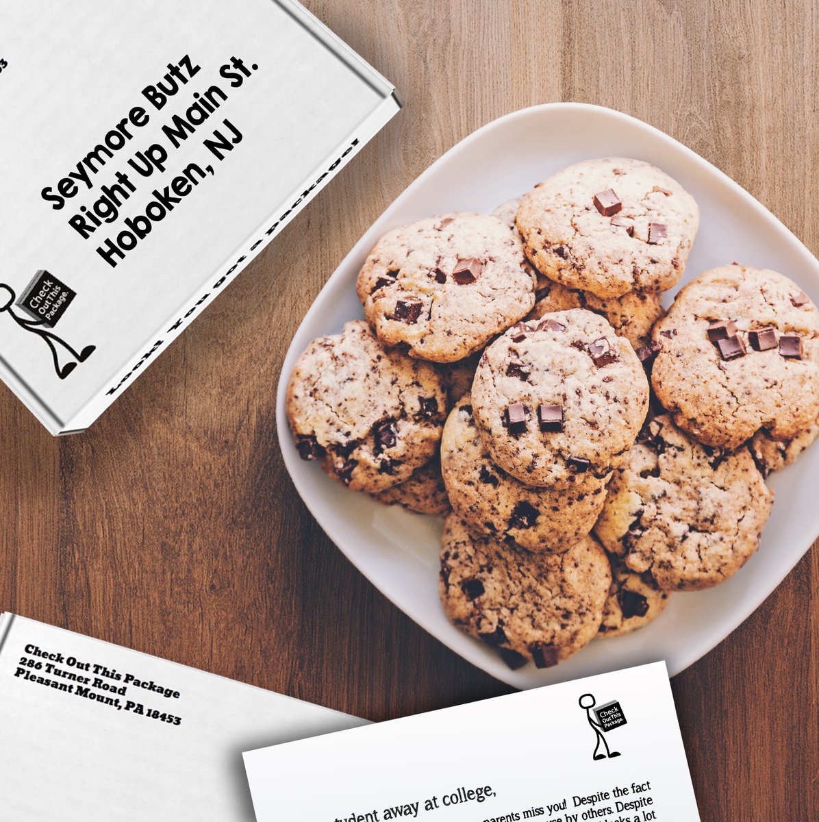 COTPBABY's tweet photo. In honor of national chocolate chip day, we are eating cookies while we make your packages! None for you. But potentially some for whomever we are sending them to... #chipshot #thatsnothowthisworks #carepackages #graduationgift #seymorebutz #rightupmainstreet #deadpool @deadpool https://t.co/ovxVQ6Mg2p