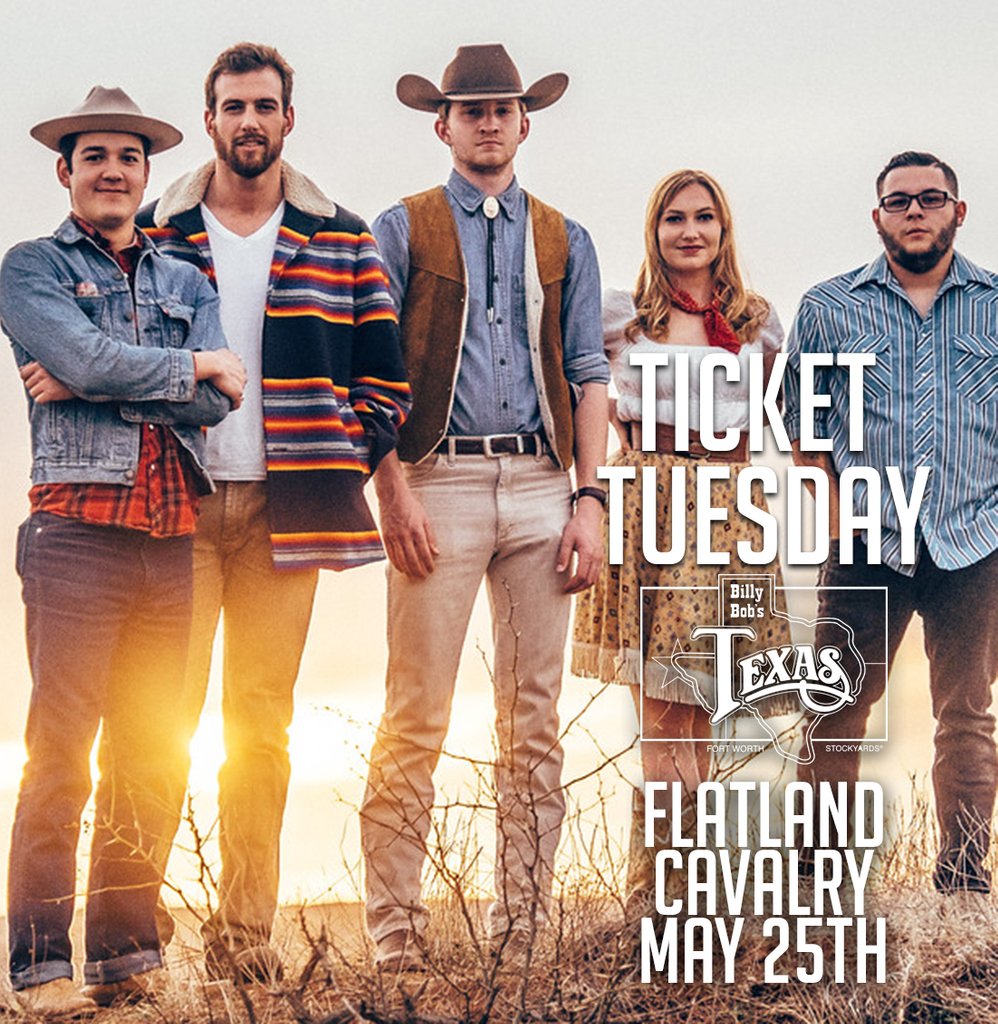 BillyBobsTexas's tweet photo. It's #TICKETTUESDAY! RT for your chance to win a pair of tickets to see @FlatlandCavalry on Friday, May 25!

Get your tickets now at https://t.co/rmEvGkZhfD! https://t.co/pJPDDkvcCS