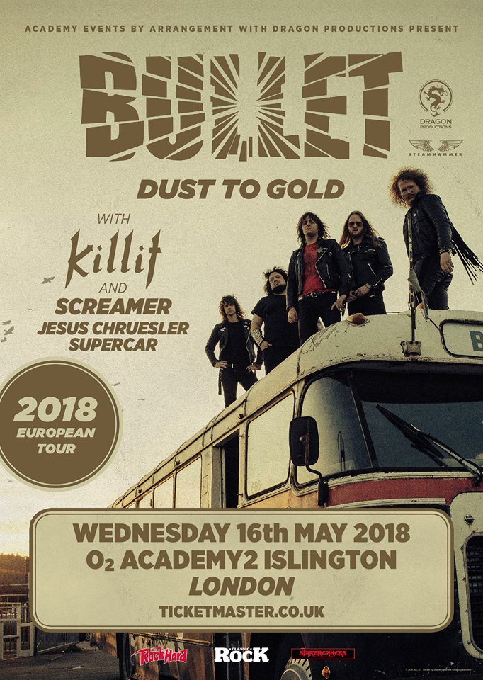 We're gutted to announce that tomorrow's gig at @O2Islington will be RESCHEDULED as <a href="/BulletSweden/">Bullet</a> &amp; bands are stranded abroad. Original tickets will be valid for the new date once sorted, so please hang on to them until we have more info for you.