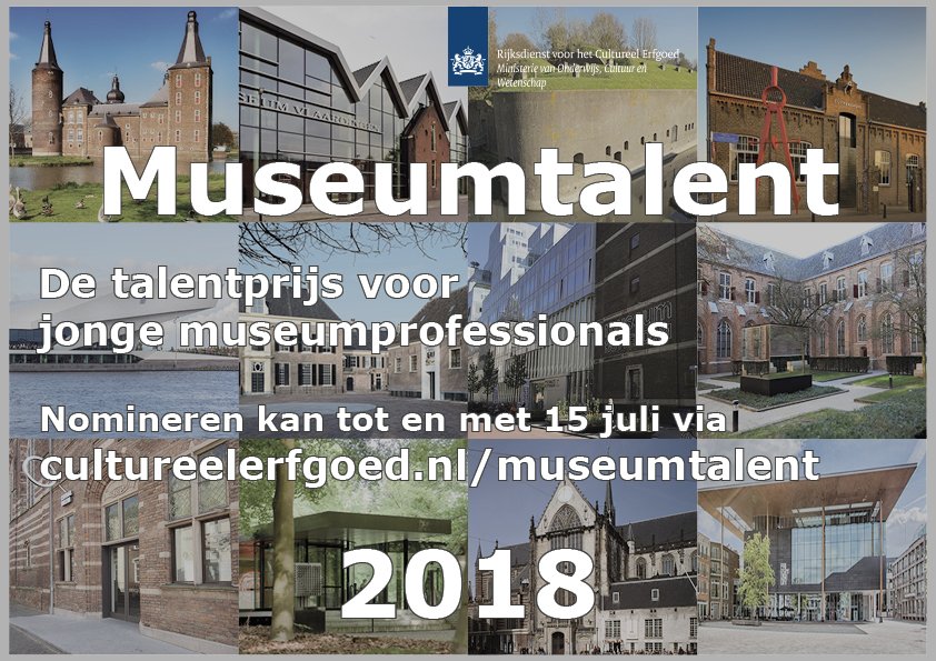Trots op je jonge museumprofessional? De nominatie voor het Museumtalent 2018 is gestart!
bit.ly/2wFxhtX