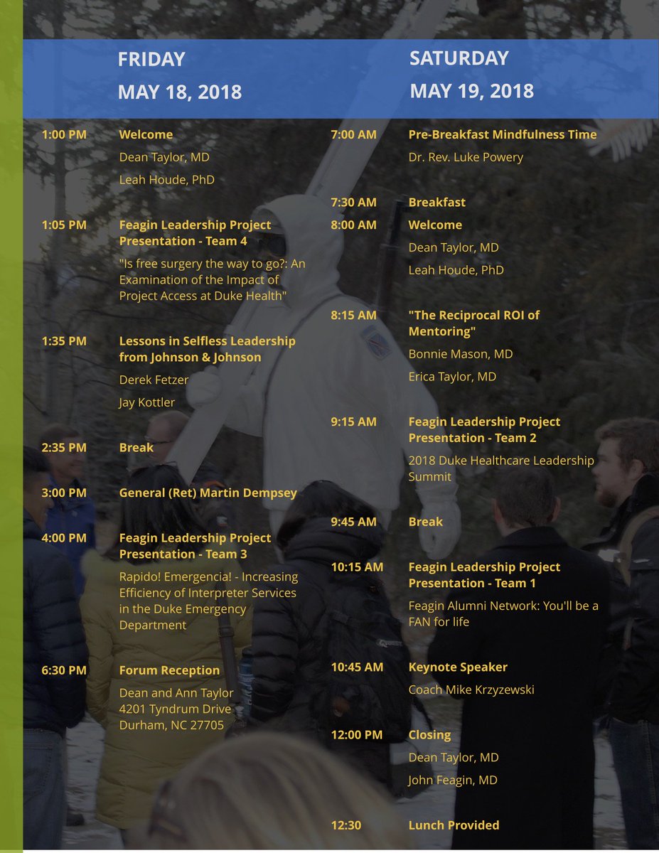 We are counting down the final days until the 2018 Feagin Leadership Forum!