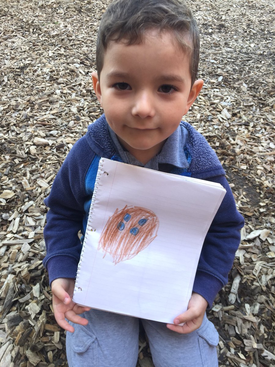 jpettykc's tweet image. Observational drawing opportunities during outside time. We now have 4 eggs in our nest!