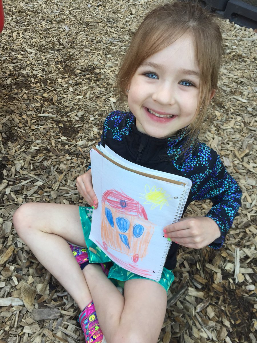 jpettykc's tweet image. Observational drawing opportunities during outside time. We now have 4 eggs in our nest!