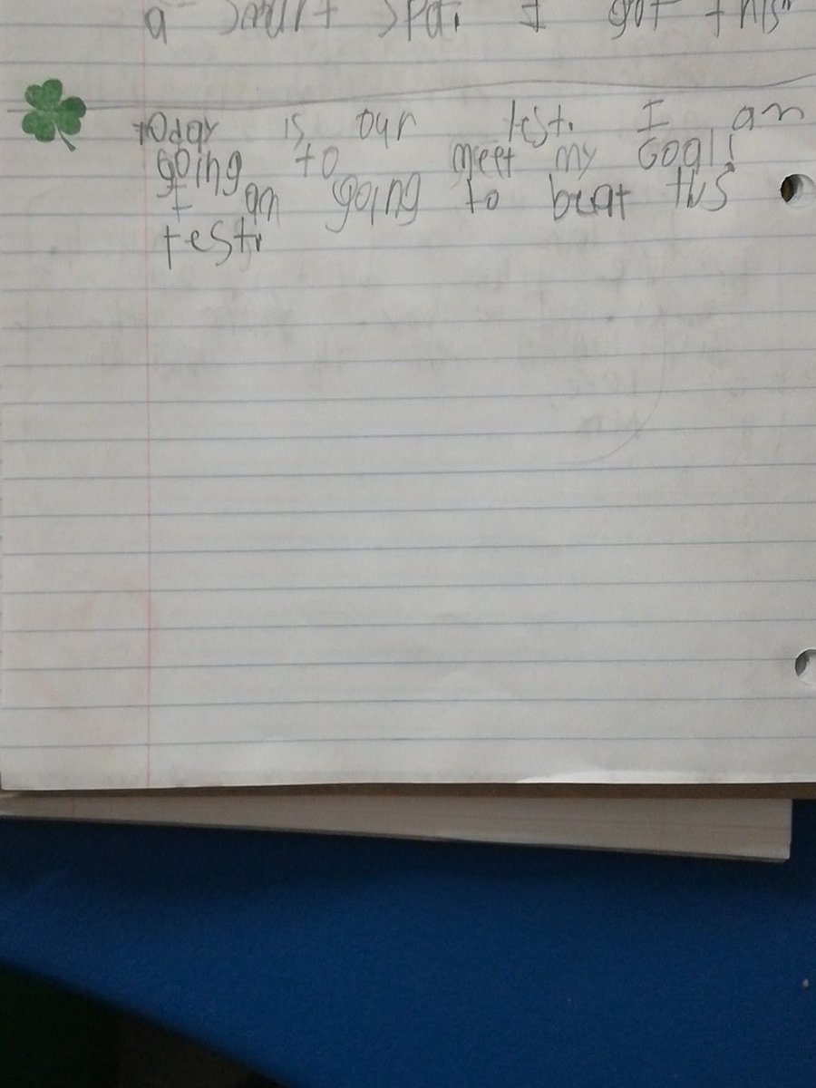 1GIrving's tweet photo. First we set our intention with a goal and a journal. Now, the pre-MAP test exercise. Let's get those brains ready! Good luck 1G! https://t.co/PePJ0wXT0I