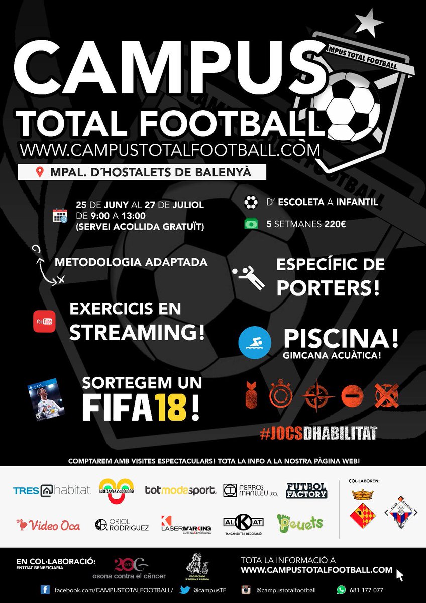 AcademyTF_'s tweet photo. Et perdràs el #CAMPUSTOTALFOOTBALL💥? 

Inscriu-te ara a ➡️ https://t.co/IwbQ1qBf9Q

#SUPERAELSTEUSLIMITS https://t.co/kmAYRfjUQz