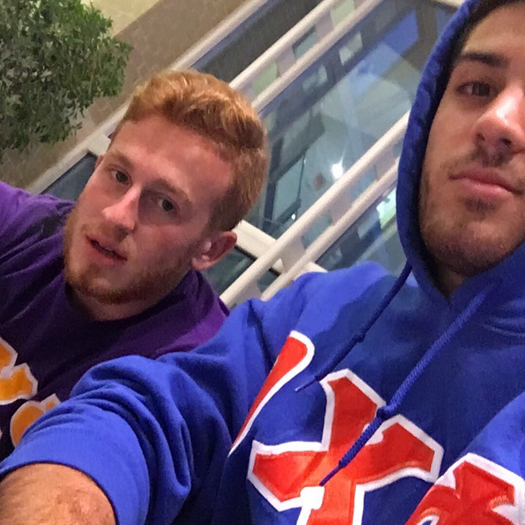 CrosbyGamble's tweet photo. Happy birthday to the goat roommate @maxparmer_ . Please don’t cop us another charge tonight. #fuckcopper https://t.co/awcgwPnNz8