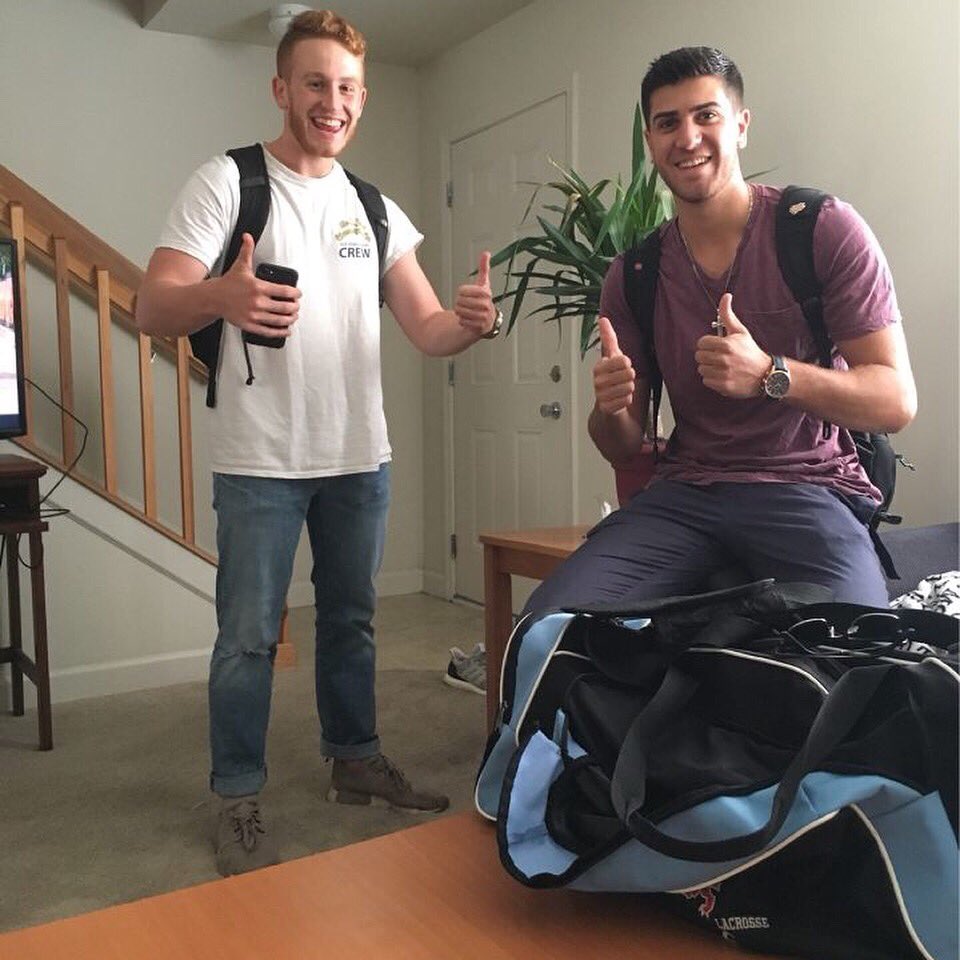 CrosbyGamble's tweet photo. Happy birthday to the goat roommate @maxparmer_ . Please don’t cop us another charge tonight. #fuckcopper https://t.co/awcgwPnNz8