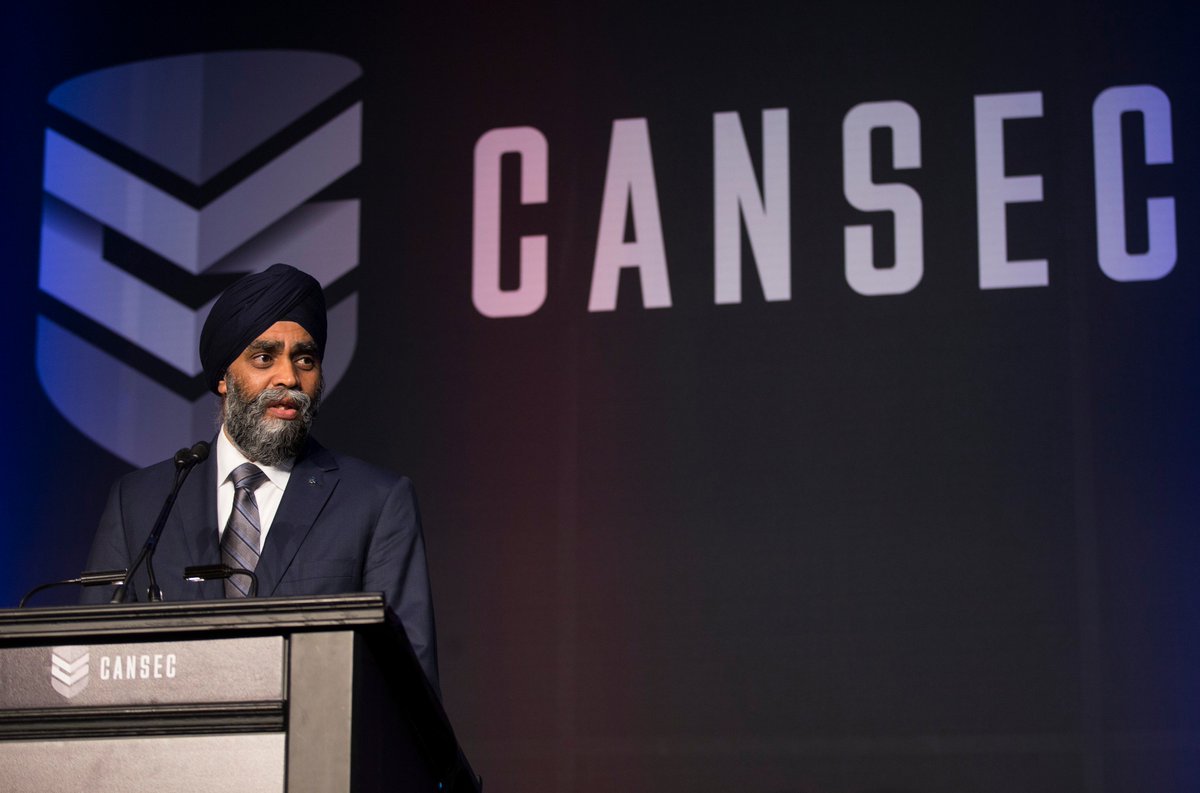 CadsiCanada's tweet photo. Former @VancouverPD detective. @CanadianForces veteran. Minister of @NationalDefence. Don't miss @HarjitSajjan's keynote at #CANSEC2018. https://t.co/H5opyaWwmF