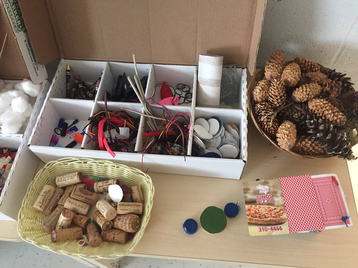 grade1pod's tweet photo. Thank you @grade1pod parents for your loose parts donations for our structure activities. Students are designing their furniture and planning how to use materials for The Littles. https://t.co/P9T8hZpz0Q