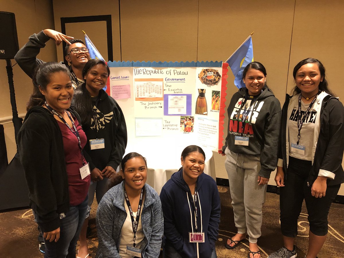 CUAnnaM's tweet photo. Last night the @CloseUp_DC Pacific Island students presented about their island culture, history, and government as part of our #closeupdoi program! What a way to kick off their time in DC! https://t.co/PWboKf72kF