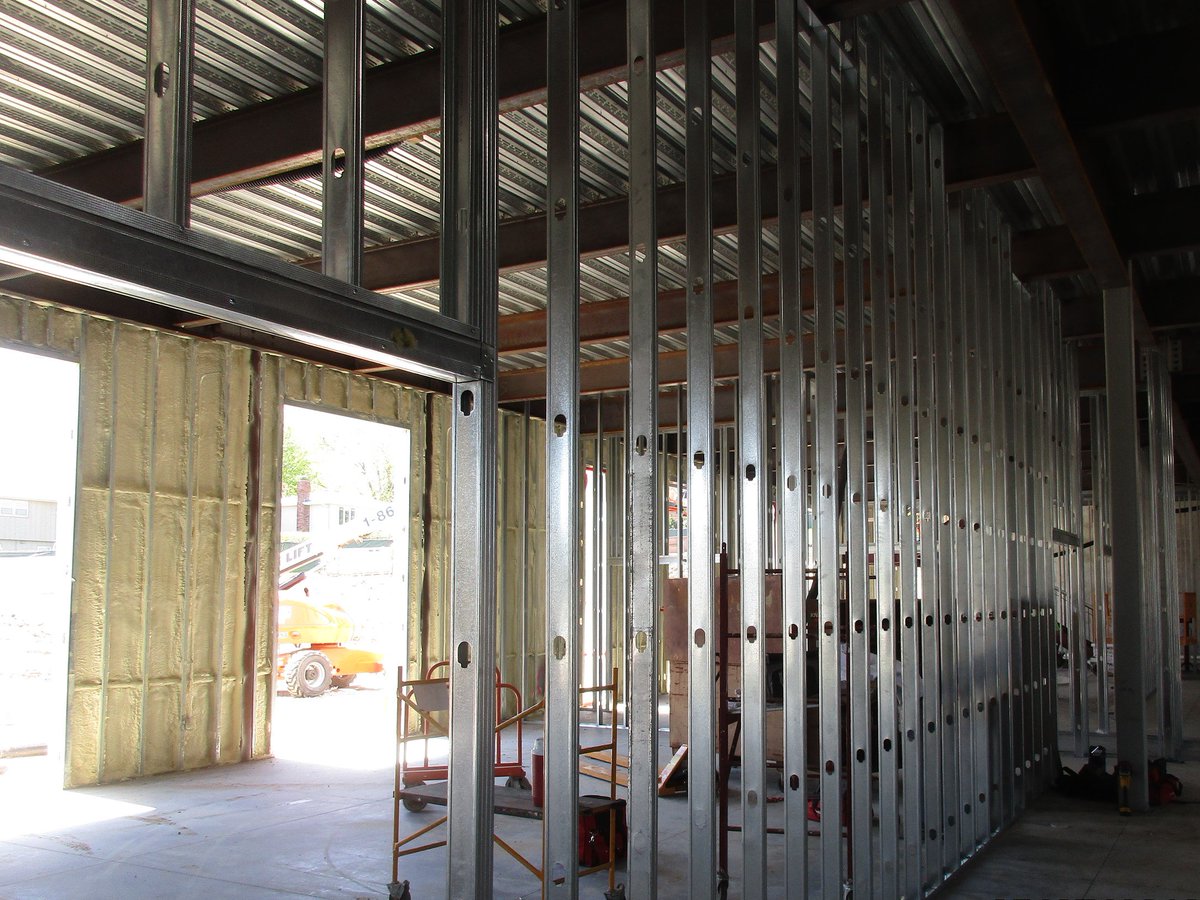 PML_Inc's tweet photo. It was a good week last week framing the Lower Level of our Countryside Project. #pmlconstruction #pmlprogress #metalframing #perfectweather https://t.co/ReO14xZ8mR
