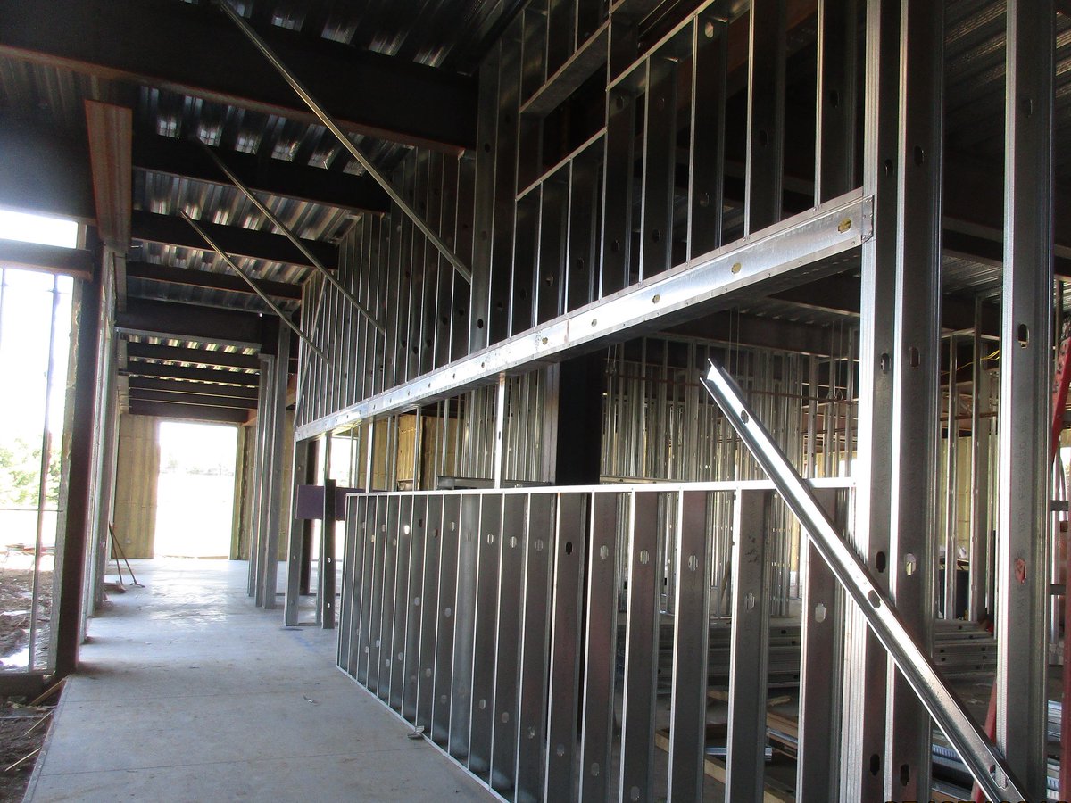 PML_Inc's tweet photo. It was a good week last week framing the Lower Level of our Countryside Project. #pmlconstruction #pmlprogress #metalframing #perfectweather https://t.co/ReO14xZ8mR