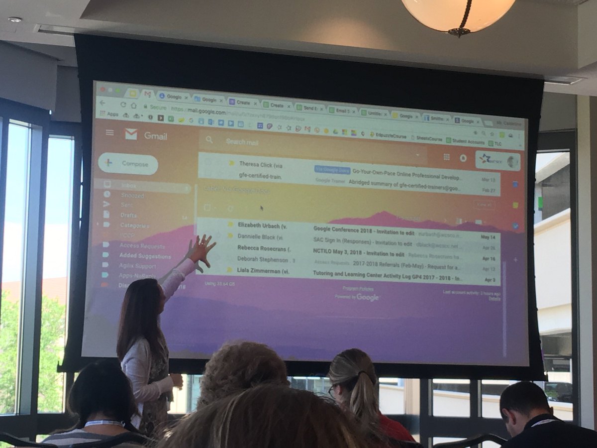 CalderoneKelly's tweet photo. #ITIP2018 Had fun presenting about the new Gmail! https://t.co/FzM7sJ6gIK
