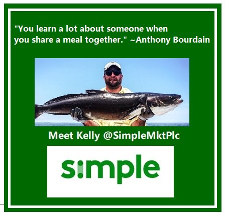 SimpleMrktplace's tweet photo. We'd like you to meet members of the #SimpleMktPlc family! First up, Here's Kelly! His favorite quote comes from #Chef Anthony Bourdain @Bourdain, "You learn a lot about someone when you share a meal together!"
#RVAFoodies #richmondva #virginiabeach #fishing https://t.co/2WpZCdnwdL