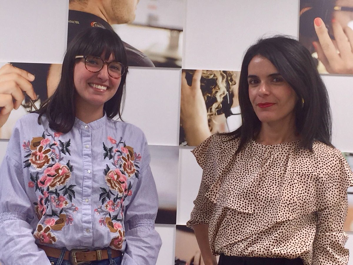 canariasmaster's tweet photo. Anaga Padrón hoy con su alumna Nélida Álvarez en la sede de Contactel en Tenerife 🤩 https://t.co/3D6V9zf6lJ
