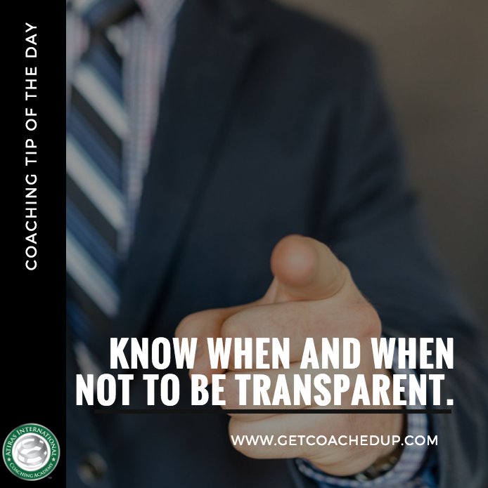GetCoachedUpNow's tweet image. Transparency is as detrimental at some times as it is beneficial at others. 
Earn your Certification in 4 weeks. 
getcoachedup.com. Register. Enter company as your Sponsor ID and leave the rest to us.