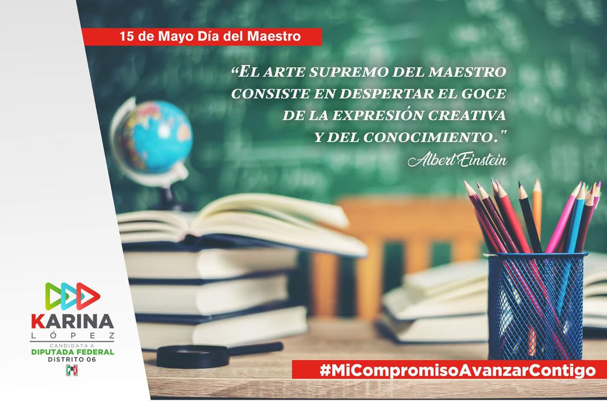 karinalopeze06's tweet photo. Es justo reconocer la labor de todos los maestros que nos formaron no solo para saber sumar, restar o leer, sino que con su ejemplo y dedicación nos hacían ser mejores cada día, gracias por hacer de nosotros mejores mexicanos.
¡FELIZ DÍA DEL MAESTRO!
#MiCompromiso #AvanzarContigo https://t.co/A7UTTCYaT7