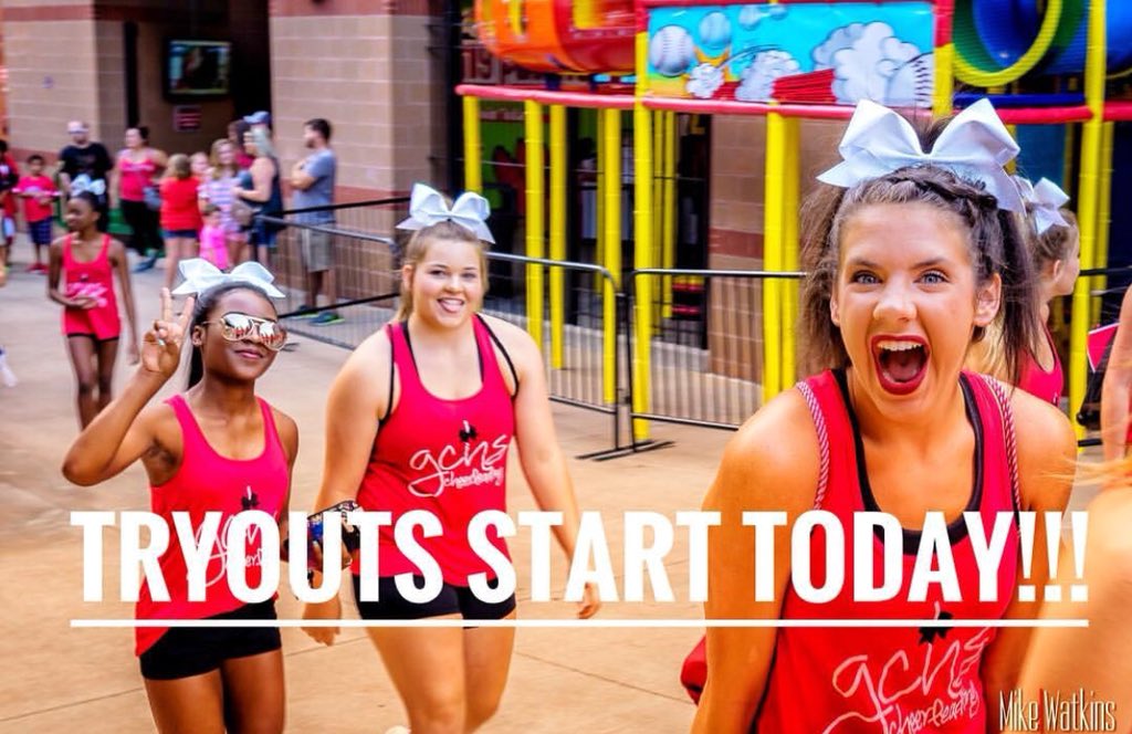 Y’all know what time it is Tryouts start today 6-8 meet in small gym😁🔴⚫️⚪️