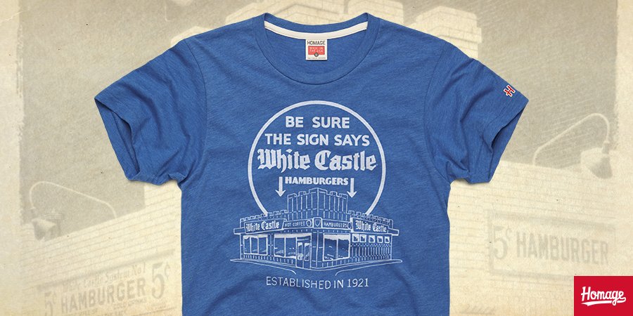 Celebrate #NationalSliderDay and RT for a chance to win our tee that pays homage to America’s 1st burger chain. We’ll pick 5 winners!

HOMAGE.com