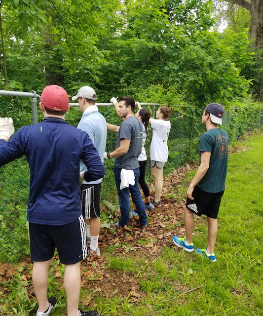PCOMeducation's tweet photo. #PCOMproud of our @PCOM_SGA who recently volunteered to clean up and beautify @GorgasPark, @FOWissahickon and @SmithPlayground as part of @PhilaParkandRec's @loveyourpark week! #LoveYourPark https://t.co/YDnJ4O3pGK