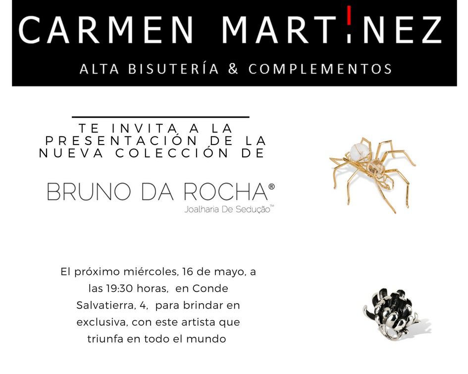 CMComplementos's tweet image. Mañana el evento de la temporada, el joyero universal Bruno da Rocha presenta su colección, te esperamos.
#joyería #jewelry #plata #argento #diseño #valencia