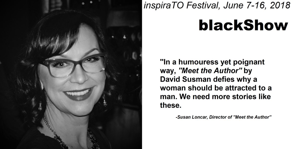 inspirato_fest's tweet image. Introducing... Susan Loncar in our ''Meet the Directors Series''. Susan's directing debut was inspired by inspiraTO's programming and has re-awakened her love of theatre. #Allabouther #inspirato #Blackshow #TheatreTO