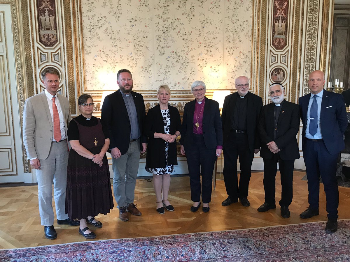 Tog emot Sveriges kristna råd för samtal om interreligiös dialog, hjälp och stöd till utsatta kristna och religiösa minoriteter i världen. Religionsfrihet är en mänsklig rättighet.