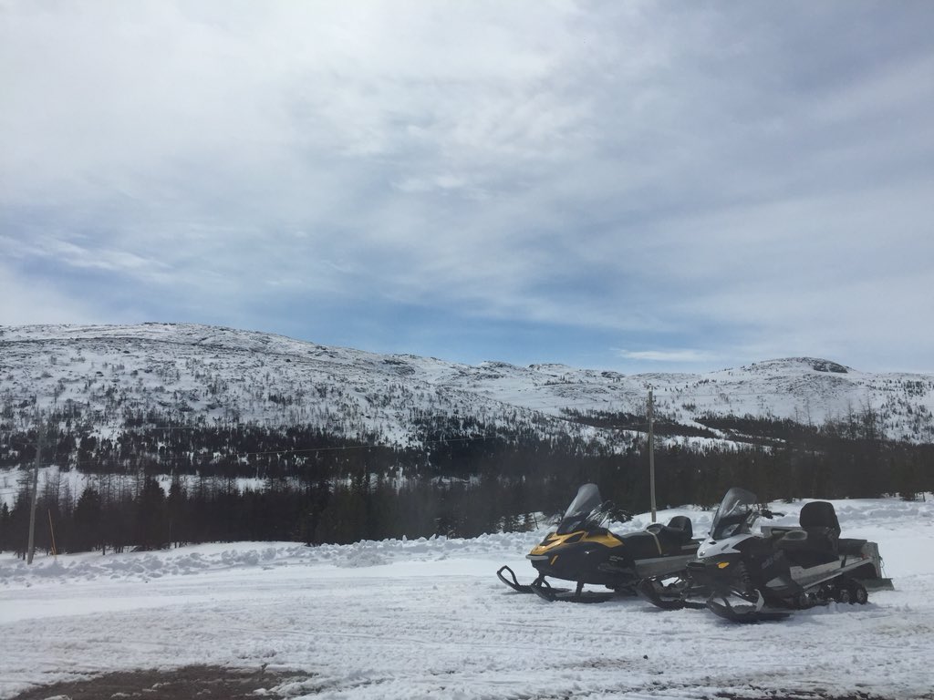 Excited to participate in the #Nunatsiavut #climatechange #health and #adaptation meetings for the next few days with youth from all over our region #Nunatsiavutadapts 

#inuityouth #inuitknowledge 

Always a good day when you can drive your snowmobile to a meeting with this view