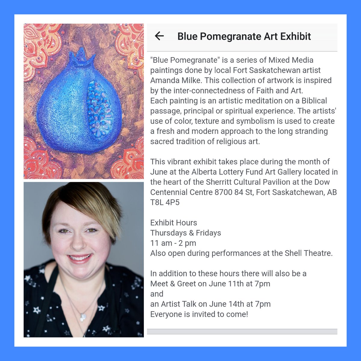 Only 3 more weeks until my #soloexhibit opens. 
Please share &amp; retweet
#upcomingartexhibit #art #artexhibit #fortsask #yeg #sherwoodpark #alberta #artgallery #abarts #JUNE #BluePomegranate #CIVA #mixedmedia #abstract #Christianartist #canadianartist