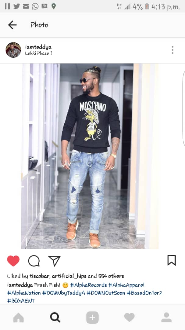 TopgunTgv's tweet photo. @BadmanTeddyA fresh fish issabt to get #Down !!! #kukukeeme wif dis #onpursche sauce, zaddy d slayer.... #AlphaNation #AlphaRecords #AlphaApparel #BBNaija https://t.co/VaZSiFM3Hw