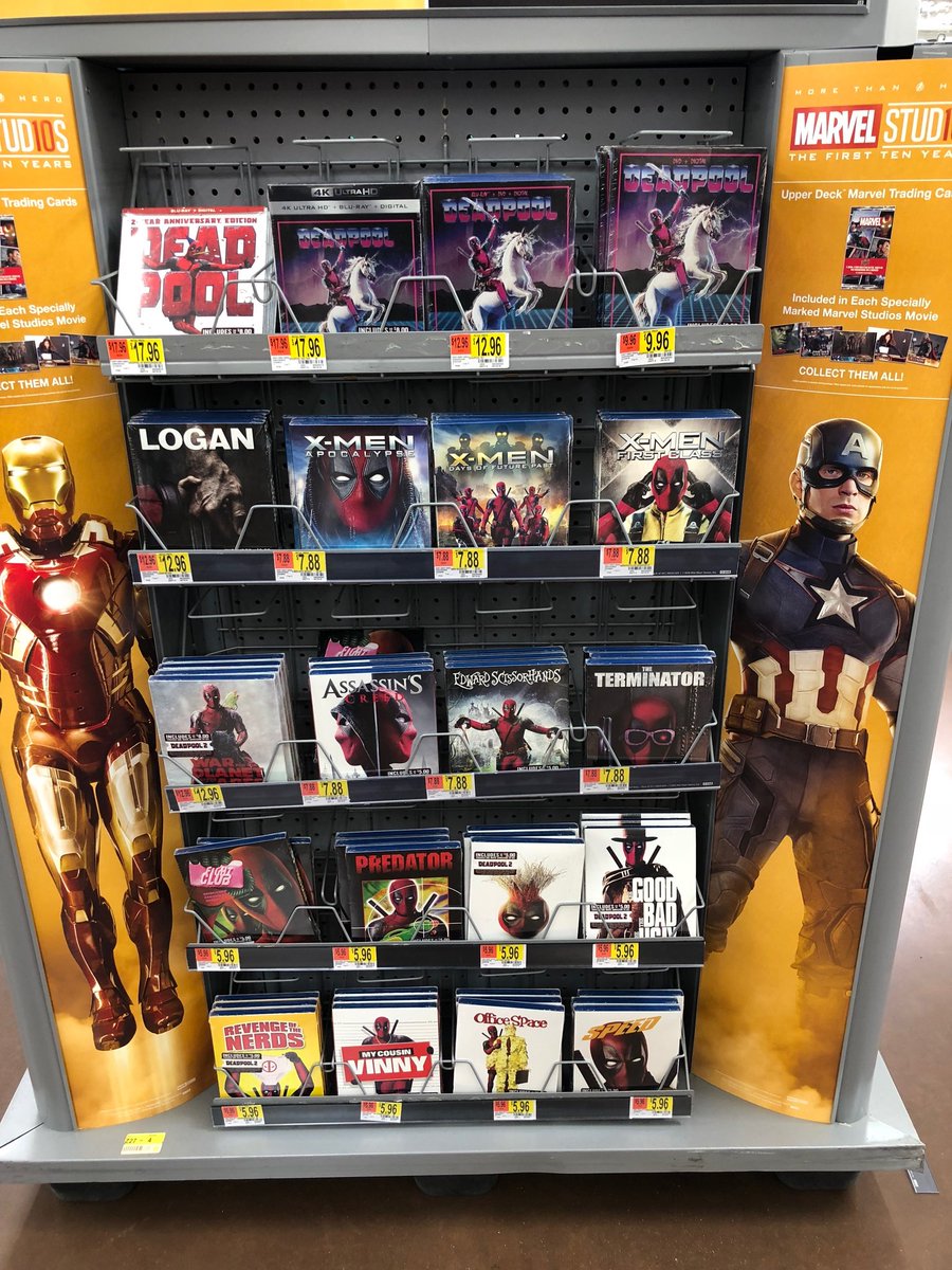 deranged54's tweet photo. @KristianHarloff @griffinde @PNemiroff check out this advertising at Wal-Mart! Marketing done right! These are actual movies with alternate covers https://t.co/IUcNzKTPHi