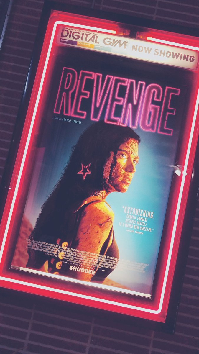 dantemoran07's tweet photo. REVENGE: "I Spit on Your Grave" meets "Universal Soldier" in this French Action Splatterfest courtesy of @HIFilmFest and @shudder. See it on the big screen now playing until 5/17 @DigitalGymSD https://t.co/Vv9aTPamVO