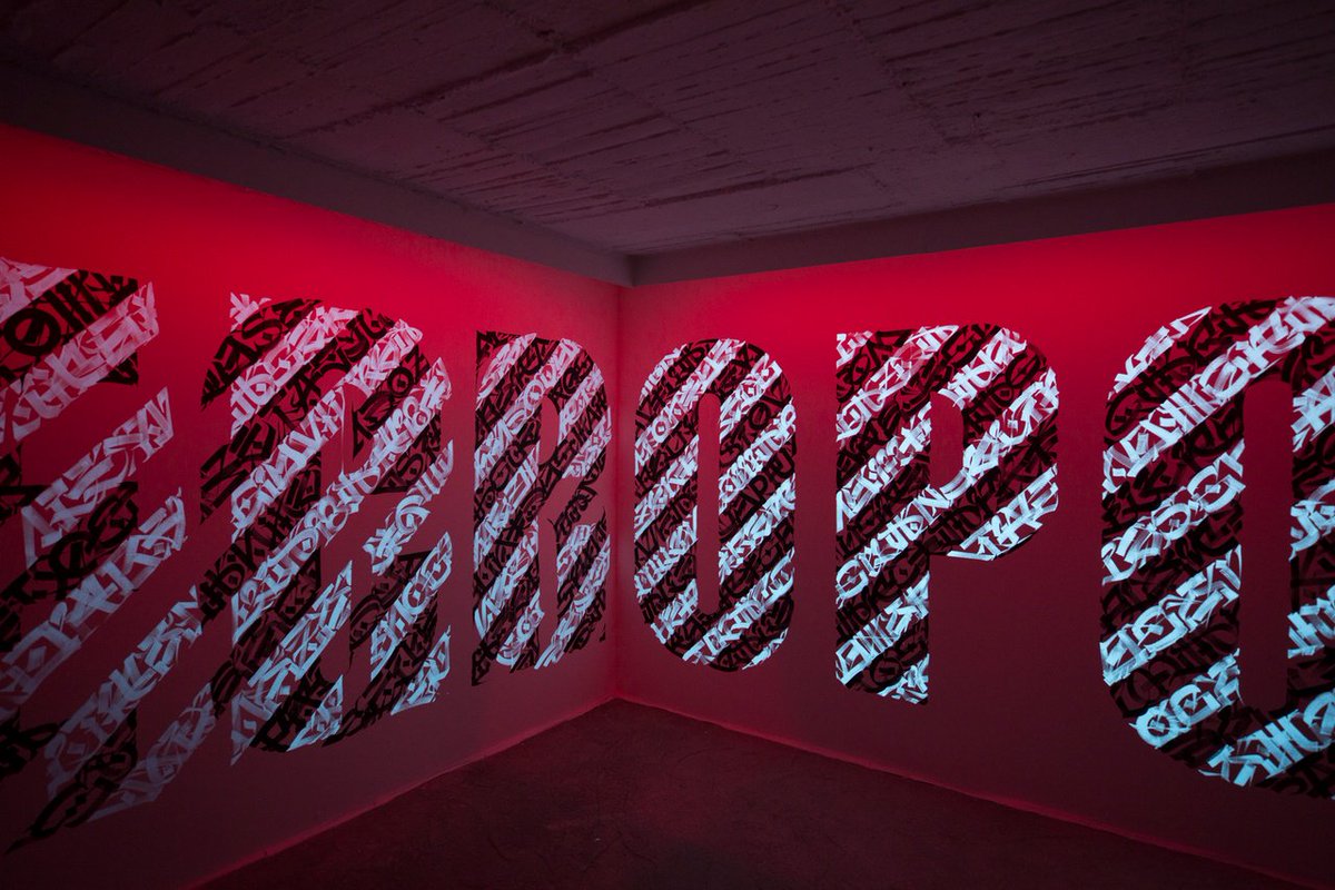 MofDP's tweet image. .@Saidokins painted his piece Narco/Necropolítica on the walls of the #DrugPolicyMuseum in Mexico City. Exhibited from May 4-6, it uses lightplay to demonstrate the interconnectedness between death + organized crime in politics. 

📷©️Janet Jarman/Redux for @OpenSociety