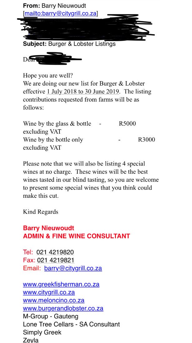 100NewOke's tweet photo. No, @iamtherealbarry this is not the way to play the fair wine game, pal. #ListingFeesMustFall https://t.co/8QB9FAx5RX