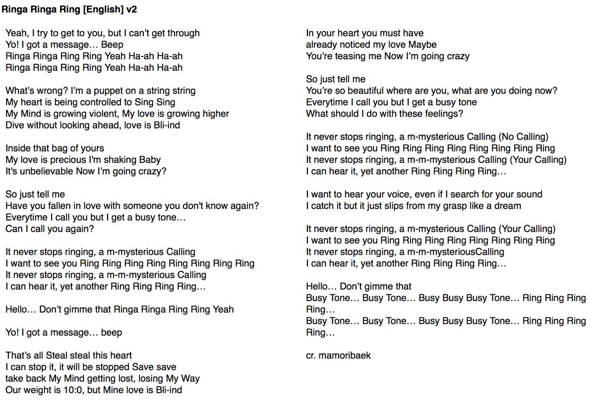 BBAEK 'ㅅ' ALLEY  ENGLISH ONLY on X: Romaji and Kanji lyrics for